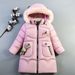 Abbigliamento per bambini Inverno 2024 Nuovo stile coreano Collo di pelliccia grande ispessito Giacca imbottita in cotone per bambini di taglia media e grande_voghion.com