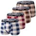 Slip boxer a quadri alla moda da uomo, confezione da 4, versione estera, intimo da uomo con elastico in vita_voghion.com