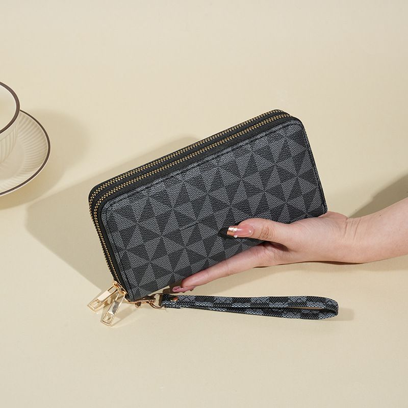 Geldbörsen-Kartenetuis Lange Geldbörse für Herren und Damen, modische große Kapazität, einfacher Windmühlendruck, PU-Wechsel-Clutch, Handytasche_voghion.com