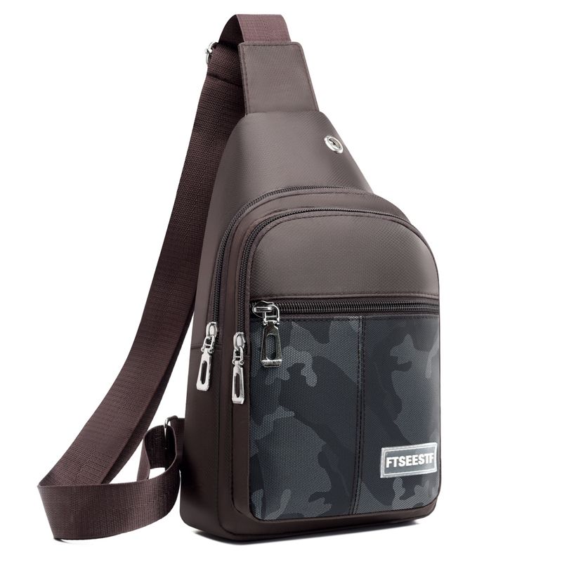 Shoulder Bag Chest Pack Crossbody Bag Waterproof Oxford Cloth Sports Casual Small Backpack Men's Bag Portable Travel_voghion.com