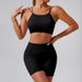 LazyZoom Zhejin Nahtloses Set für Damen, Push-Up-BH, Lauf-Fitness-Top, Camisole-Yoga-Kleidung, Shorts_voghion.com