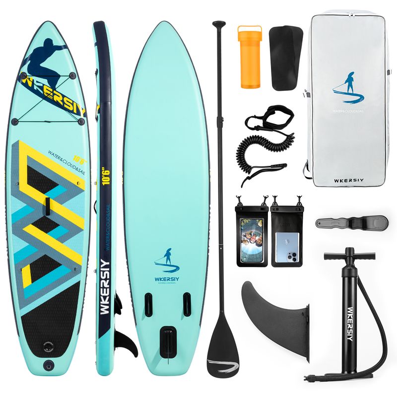 inflatable paddle board 10'6 including sup paddle, paddleboard backpack, pump, leash_voghion.com
