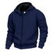 Felpa con cappuccio e cerniera foderata in pile da uomo – Calore e comfort per l'inverno (blu navy/nero/grigio chiaro/kaki) – Vestibilità comoda, interno in morbido velluto (S-XXXL)_voghion.com