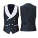 Polka Dot Set White Collar Green Lapel Suit Men's Wear_voghion.com