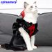 Costume da gatto vampiro per Halloween, travestimento per le feste, mantello con bottone per gattini, cani di piccola taglia e taglia media, vestito da festa per cosplay_voghion.com