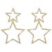 Orecchini a forma di stella a cinque punte con strass alla moda per donna, doppio strato, personalità, temperamento alla moda_voghion.com