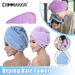 Trocknendes Haartuch, trockene Haarkappe, Mikrofaser-Haartrocknungswickel, stark wasserabsorbierend, dreieckiger Duschhut, zum Abwischen der Haare_voghion.com