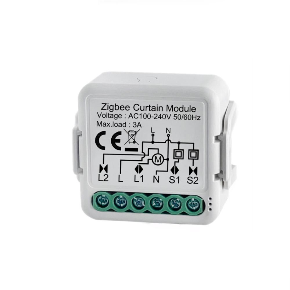 Tuya ZigBee Gardinenschalter 1/2CH Modul Breaker Fir a Rollerbeds Iwwer Alexa Google Home Smart Life_voghion.com