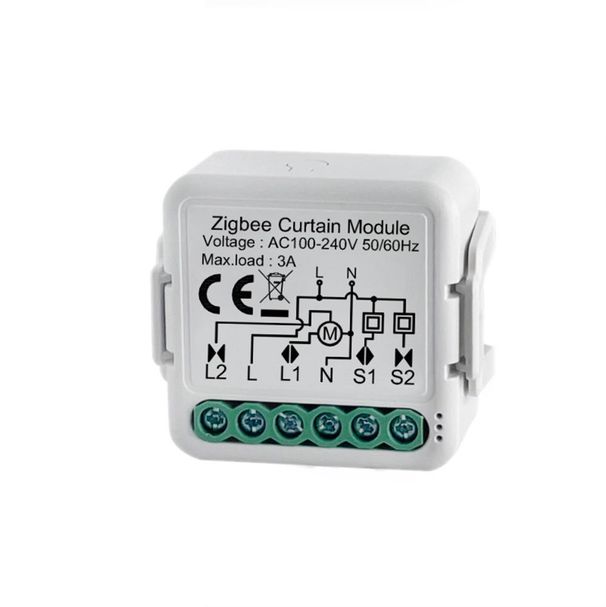 Tuya ZigBee Gardinenschalter 1/2CH Modul Breaker Fir a Rollerbeds Iwwer Alexa Google Home Smart Life_voghion.com