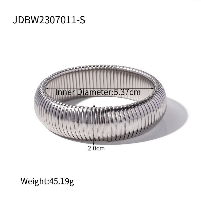 Temperamento leggero e di alta qualità, bracciale a catena a serpente monostrato in acciaio al titanio, maglia rossa con elastico largo_voghion.com