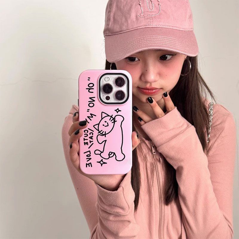 【5644 Kolekcja Ludzi】 Etui na telefon Graffiti Cat IPhone 15pro 14promax 2 w 1 13 Urocze 12 Antypoślizgowe Xr/xs_voghion.com