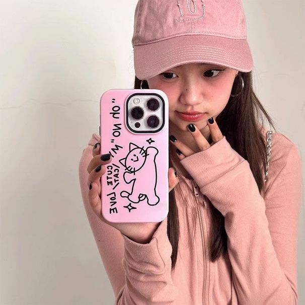 【5644 Kolekcja Ludzi】 Etui na telefon Graffiti Cat IPhone 15pro 14promax 2 w 1 13 Urocze 12 Antypoślizgowe Xr/xs_voghion.com