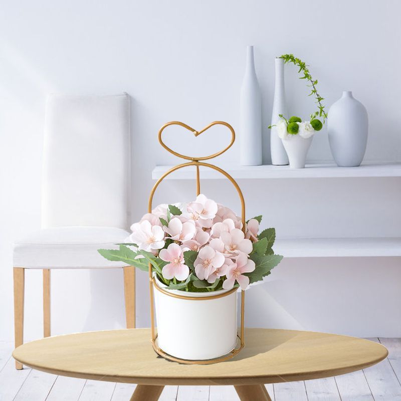 Simulation ins Nordic iron art simulation flower potted plants Simulation flower hanging home balcony simple decorative ornaments_voghion.com