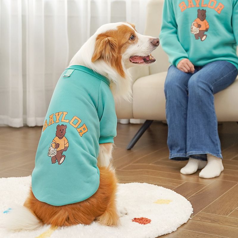 Parent child outfit Pet autumn and winter corgi Korean version Dog Teddy clothing supplies plush sweater Golden hair fat_voghion.com