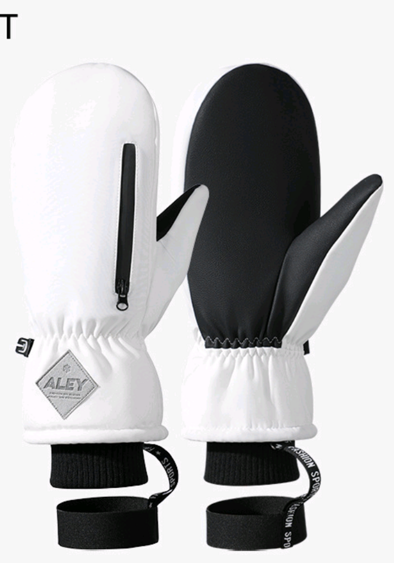 New Men's Windproof Waterproof Non-slip Fleece-lined Outdoor Professional Ski Five-finger Warm Gloves For Women_voghion.com