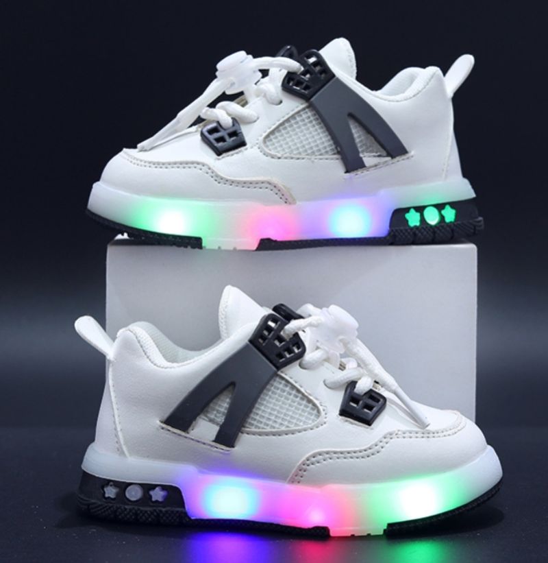 Spring And Autumn Children's Sports Shoes Leather Girls Led Luminous Children's Shoes Boys Sports Casual Shoes_voghion.com