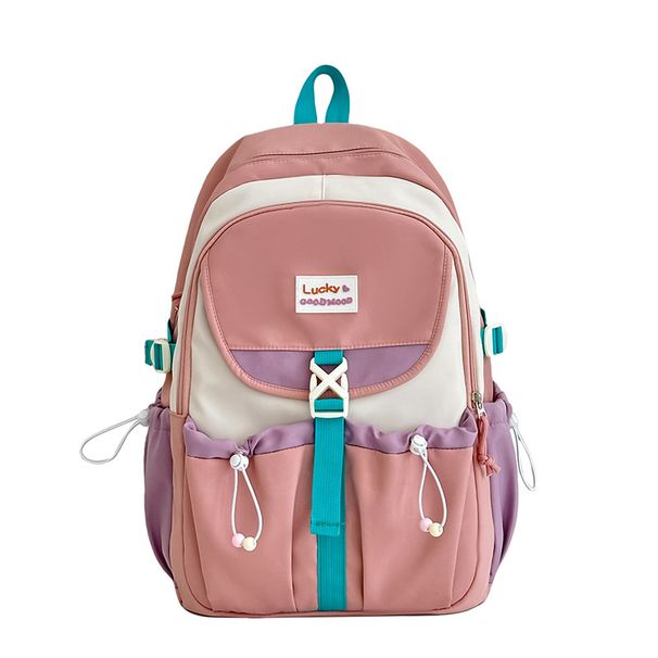 GUIYU Large Capacity Backpack For Students - Lightweight, Stylish & Multifunctional School Backpack With Color Block Design, Ergonomic Cushion Straps_voghion.com