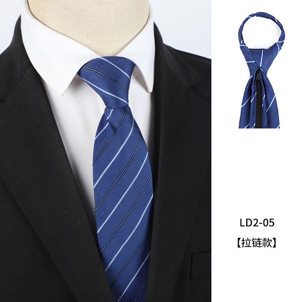 New Business 8cm Hand-tied Professional Formal Interview Men's Jacquard Polyester Silk Custom Tie_voghion.com