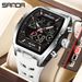 SANDA Dual Display Electronic Watch Barrel Big Dial Sports LED Analog Digital Chronograph Military Wristwatch 2025_voghion.com