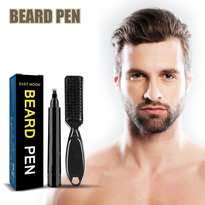 East Moon Men's Waterproof Brush Beard Styling Filling Pen_voghion.com