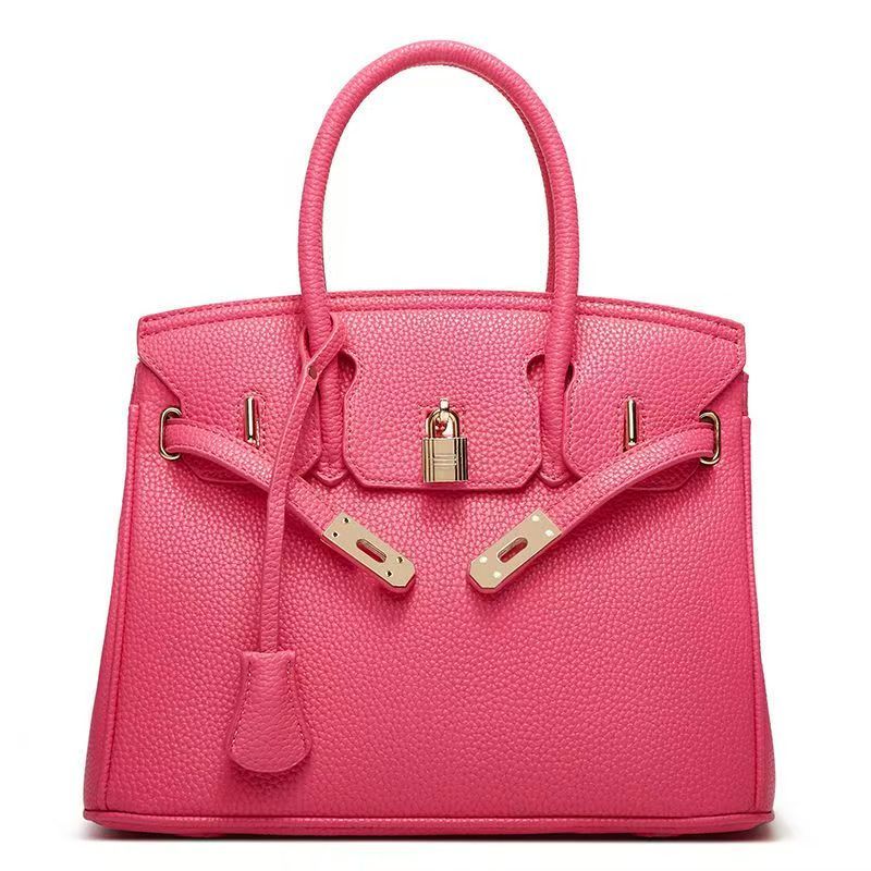Nuova borsa da sposa rossa da donna alla moda con tracolla diagonale a spalla singola con motivo litchi 2024_voghion.com