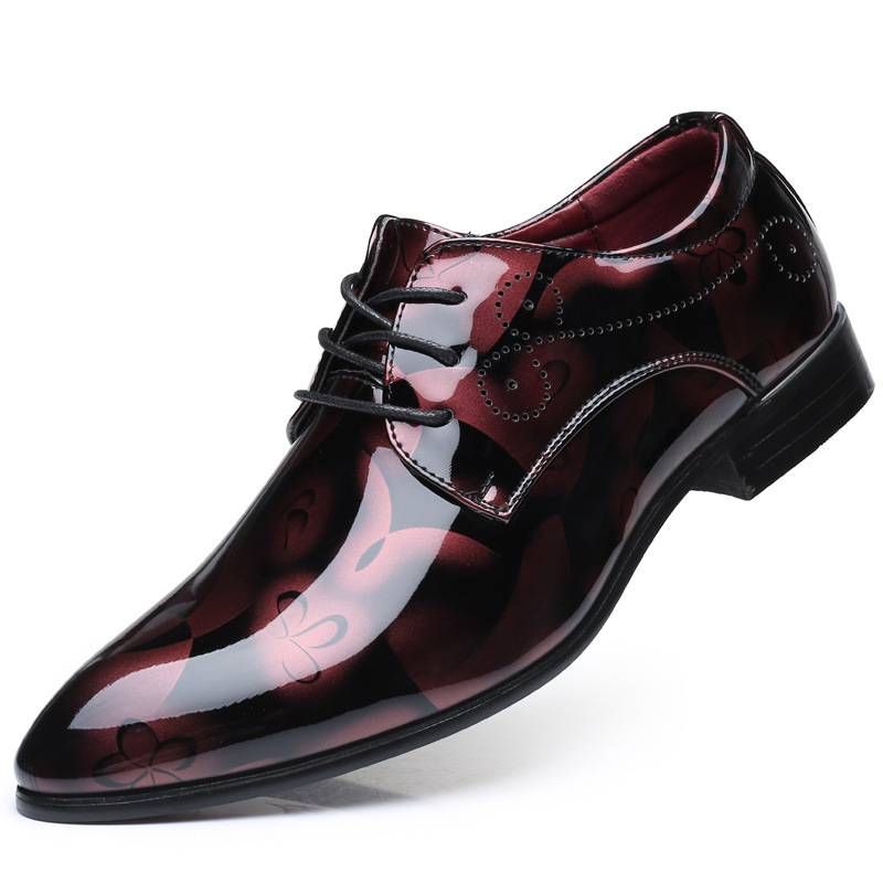 Novos sapatos formais masculinos de couro britânico_voghion.com