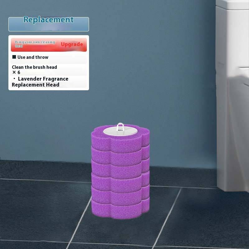 Disposable Toilet Brush With Wall Mount Holder - Hygienic No-Touch Cleaning Replaceable Brush Heads For Bathroom (Pack Of 3)​_voghion.com