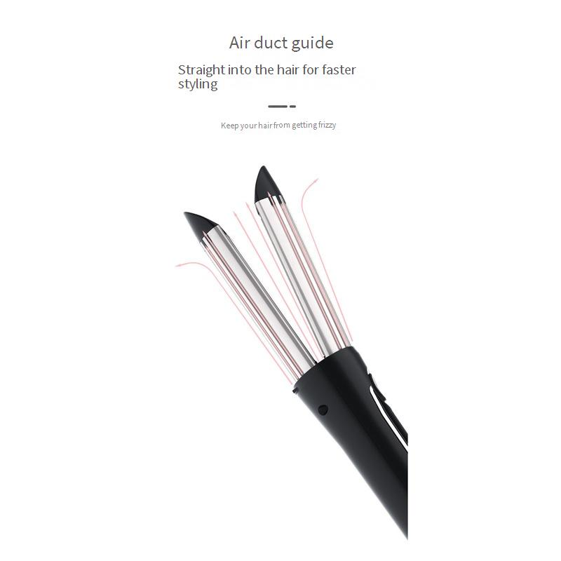 Professional Hair Straightener & Curling Iron With Cool Air Technology - 2-In-1 Electric Styling Iron For Salon-Quality Waves & Sleek Hair_voghion.com