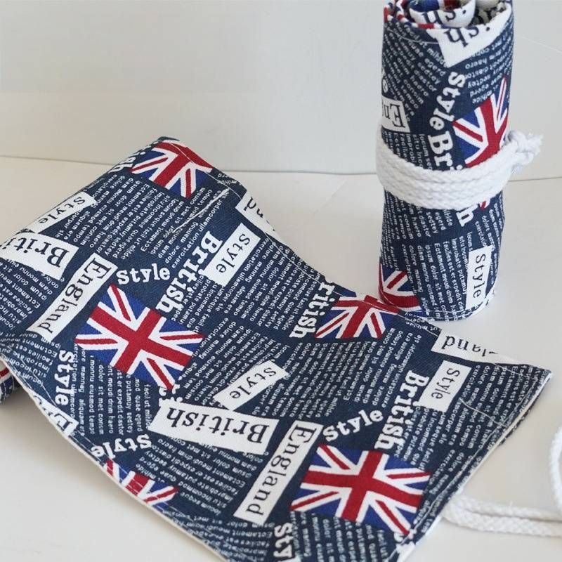 Colorful Pencil Wrap Case For Artists & Students - 36/48/72 Slots Cotton Linen Pencil Holder With Fun Cartoon Designs_voghion.com