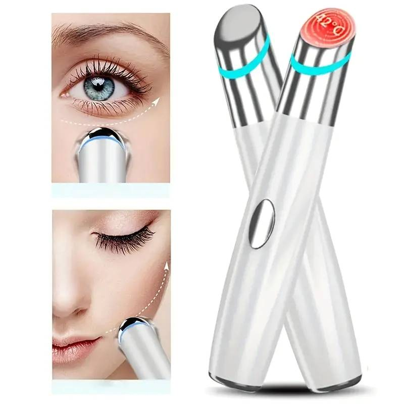 Portable Eye Beauty Instrument With Heating, Suitable For Eyes And Lips, Massage Pen, Vibration Introduction Instrument, Remove Dark Circles And Eye Wrinkles Instrument_voghion.com