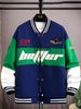 Giacca da baseball da uomo in stile motociclista con lettere vintage, nuova giacca hip-hop da strada di marca alla moda primaverile e autunnale, alla moda_voghion.com