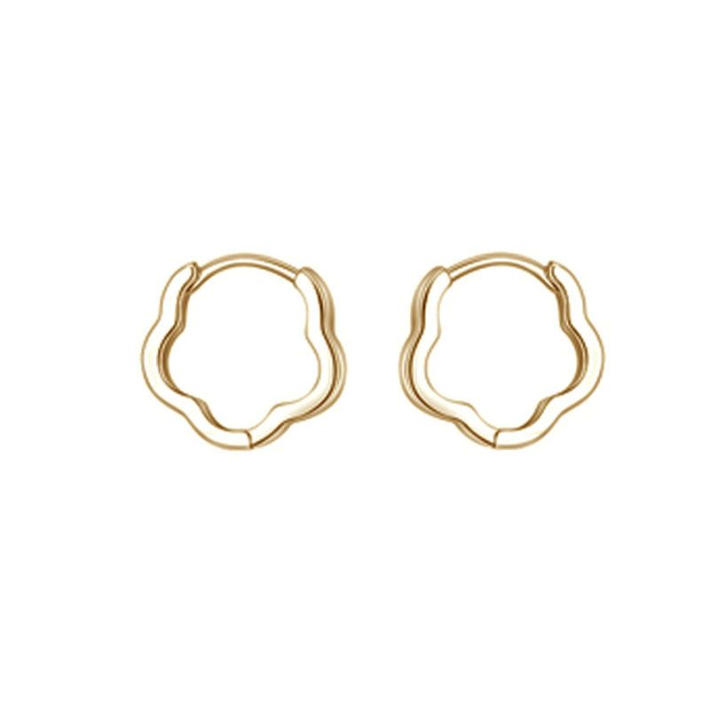 Hollow VENUS Fashion Flower Earrings Ladies Glossy Flower Stud Earrings Personality Versatile Jewelry Gift_voghion.com