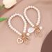 Cute Pearl Keychain For Women Girls Shiny Pearl Bead Shell Phone Bag Backpack Charm Accessory Car Key Key Chain Pendant_voghion.com