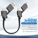 60W PD 4in1 USB A/C zu USB C/Beleuchtung Schnellladekabel Magnetischer Schlüsselanhänger Schnellladegerät Datenkabel für iPhone_voghion.com