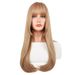 Synthetic Wig Ladies Princess Trimming Face Long Straight Air Bang Mechanized Chemical Fiber Hair Cover_voghion.com
