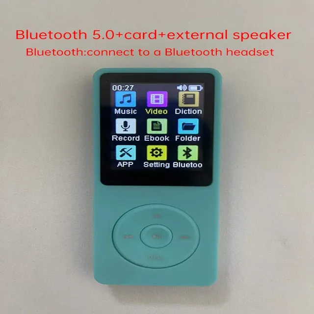 Bluetooth MP3 Music Player non-destructive Portable Walkman mp4FM Radio Card External Ultra-thin Student p3 Recording_voghion.com