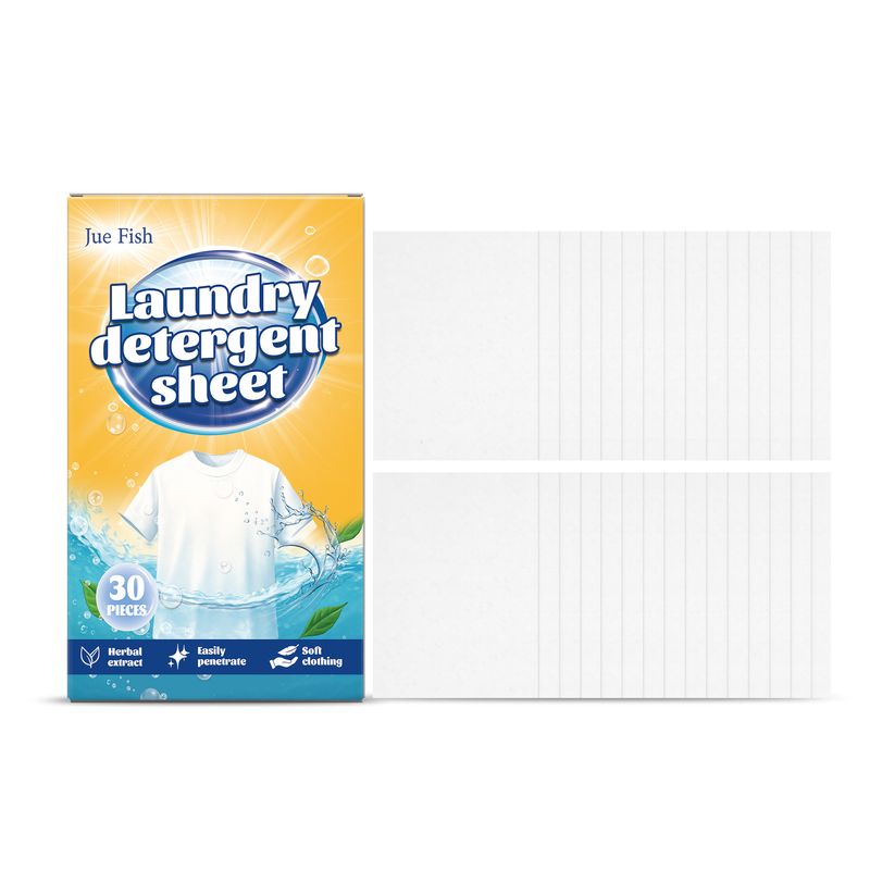 JUE FISH Weichspülerblätter, praktische Haushaltsreinigung, sanfte Reinigung für Kleidung, Ölflecken, Schmutz, frischer Duft_voghion.com