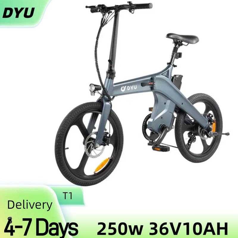 DYU T1 Elektrikli Şehir Bisikleti 20" Lastikler 250W Motor 36V 10Ah Akü_voghion.com