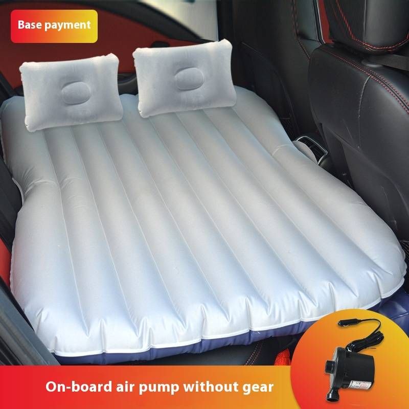 Matelas gonflable pour voiture, matelas de couchage pour siège arrière de voiture, coussin d'air, lit de voyage avec pompe de charge montée sur véhicule_voghion.com