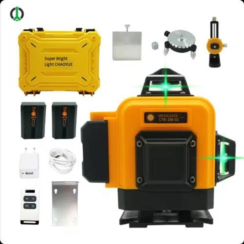 8/12/16 Lines 3/4D Green Laser Level 360 Horizontal And Vertical Powerful Laser Level_voghion.com