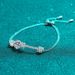 Bracciale da donna in argento puro con doppia catena push-pull e moissanite da 2 carati_voghion.com