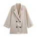 GraceChic 2024 Autunno Donna Moda Casual Doppiopetto Blazer + Pantaloni Set Trendy All'ingrosso_voghion.com
