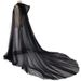 Halloween mesh Voksen Retro Ensfarget hette Cape Vampire Bride Cape Ladies cape_voghion.com