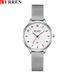Women's Slim Waterproof Quartz Watch With Date Display, Mesh Strap, Round Dial, Casual Fashion Timepiece Waterproof Watch Ultra Thin Calendar Quartz_voghion.com