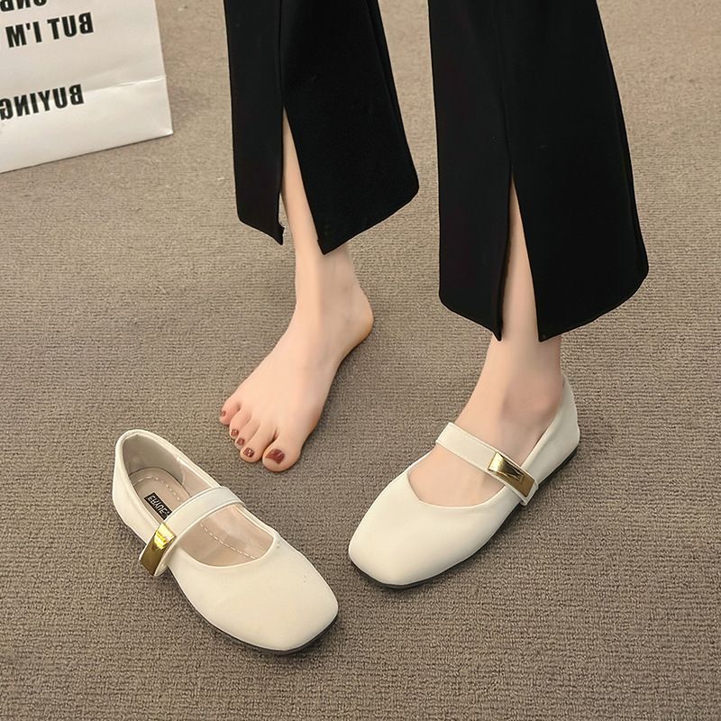 Xiaoxiang, scarpe Mary Jane francesi retrò primaverili e autunnali da donna, con gonna a testa piatta, scarpe singole leggere_voghion.com