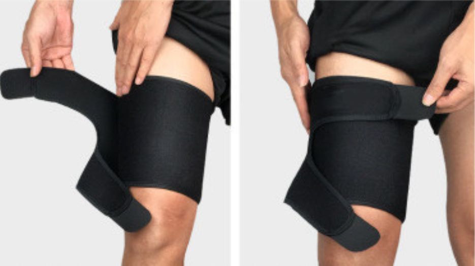 Leggings verstellbare Sport-Leggings-Träger Fitness Running Neopren-Knieschoner Body Beauty Sweat-Leggings_voghion.com