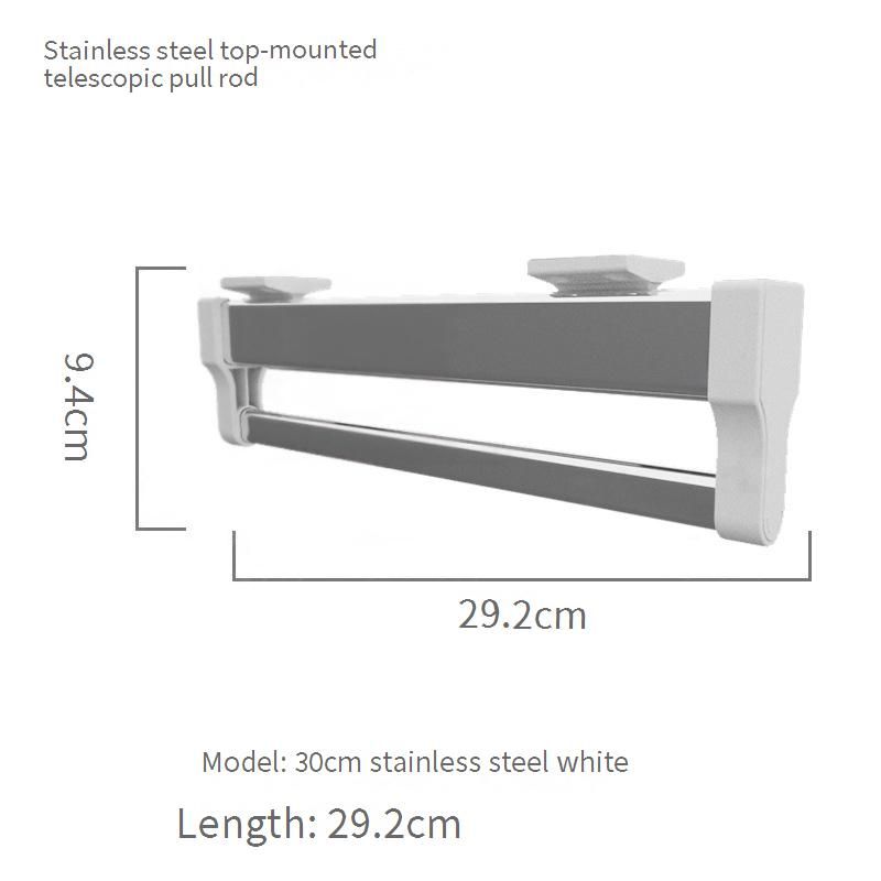 ​Top-Mount Pull-Out Pants Hanger - Stainless Steel Extendable Rail System For Wardrobe Organization​​_voghion.com