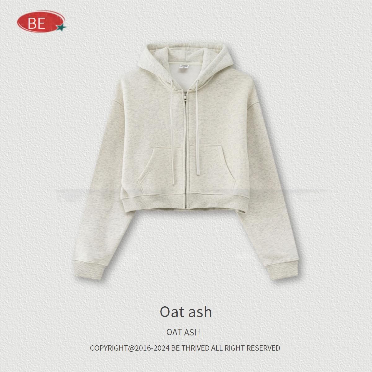Retro-Hoodie mit Reißverschluss für Damen – Übergroßer, kurzer Pullover mit Fleecefutter, Streetwear-Freizeitjacke für Herbst und Winter_voghion.com