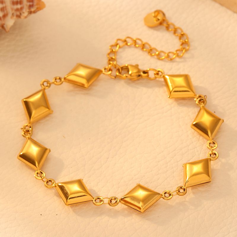 Titanium Steel Minimalist Niche Geometric Circle For Women Cold Style Shell Cross Smooth Hollow Bracelet Jewelry_voghion.com