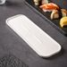 Vintage-Inspired Ceramic Rectangular Sushi Platter – Stone Texture Matte Finish Serving Plate For Charcuterie, Desserts & Appetizers – Microwave Safe_voghion.com